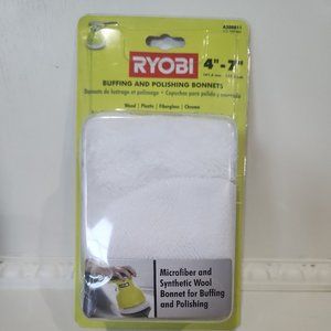 Ryobi A38BB11 4"-7" Microfiber and Synthetic Wool Bonnets for Buffing/Polishing